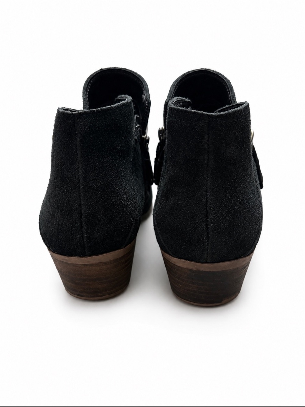 G.H. Bass & Co Nina Zip Black Suede Leather Ankle Boots Women’s 9M - Picture 5 of 7
